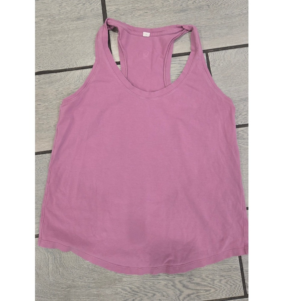 Lululemon Mauve Pink Racerback Tank Top Size 8 Activewear Yoga Training
